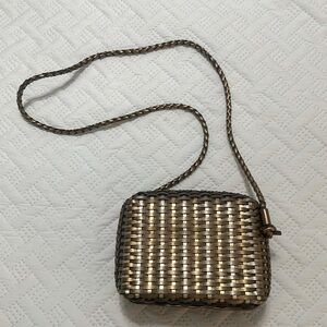 CEM gold/silver woven leather purse. In good used condition.